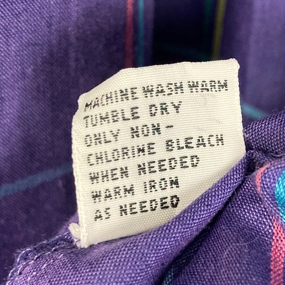 THE FOX COLLECTION - XL -  VINTAGE Purple Button Down Shirt - Picture 5 of 7